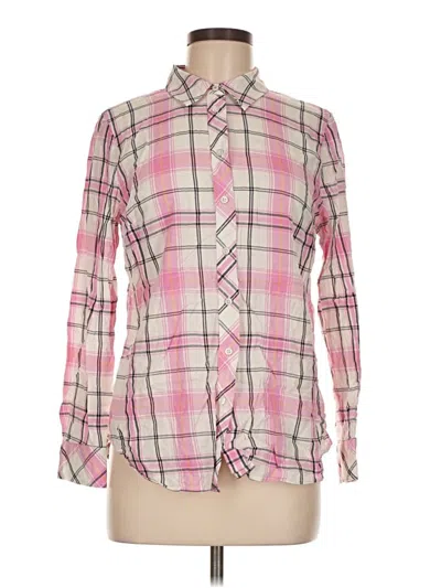 Pre-owned Talbots Long Sleeve Button Down Shirt In Pink