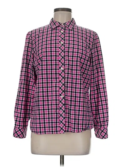 Pre-owned Talbots Long Sleeve Button Down Shirt In Pink