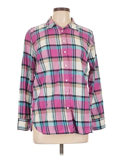 Pre-owned Talbots Long Sleeve Button Down Shirt In Pink