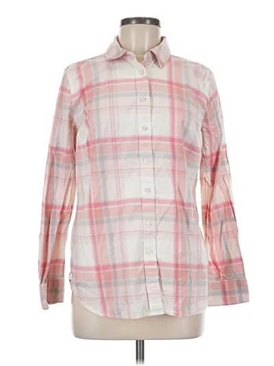 Pre-owned Talbots Long Sleeve Button Down Shirt In Pink