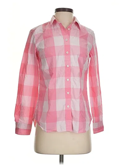 Pre-owned Talbots Long Sleeve Button Down Shirt In Pink