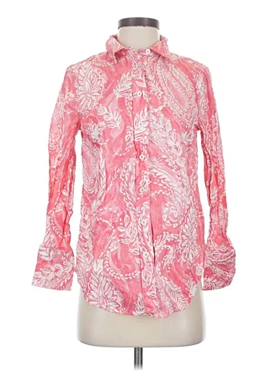 Pre-owned Talbots Long Sleeve Button Down Shirt In Pink