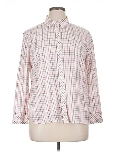 Pre-owned Talbots Long Sleeve Button Down Shirt In Pink