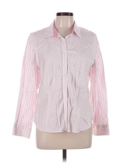 Pre-owned Talbots Long Sleeve Button Down Shirt In Pink