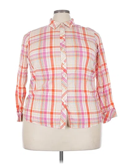Pre-owned Talbots Long Sleeve Button Down Shirt In Pink