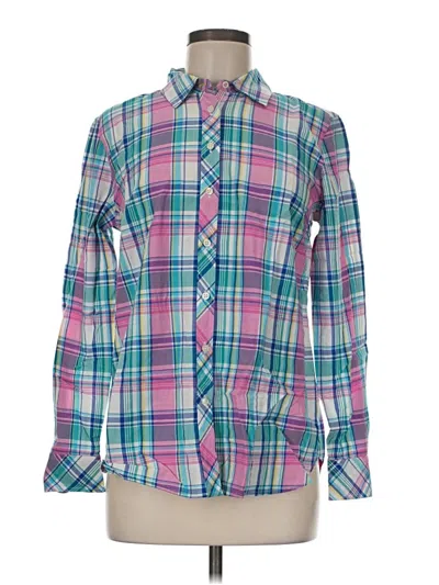 Pre-owned Talbots Long Sleeve Button Down Shirt In Pink