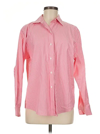 Pre-owned Talbots Long Sleeve Button Down Shirt In Pink