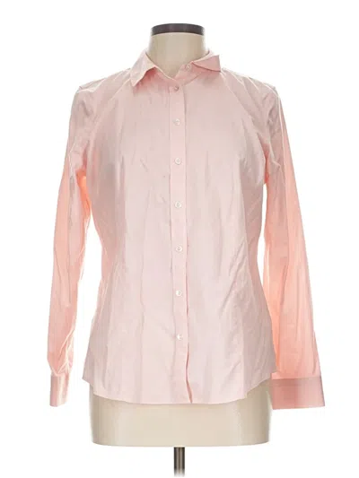 Pre-owned Talbots Long Sleeve Button Down Shirt In Pink