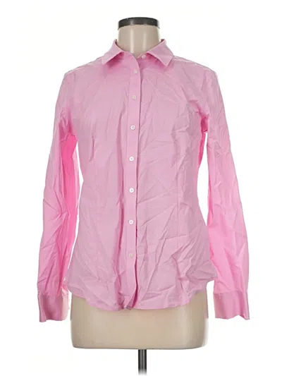 Pre-owned Talbots Long Sleeve Button Down Shirt In Pink