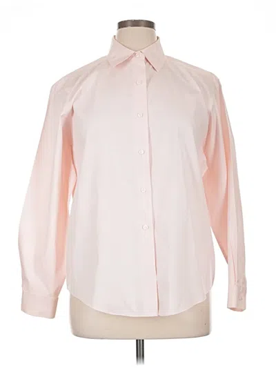 Pre-owned Talbots Long Sleeve Button Down Shirt In Pink