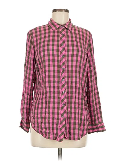 Pre-owned Talbots Long Sleeve Button Down Shirt In Pink