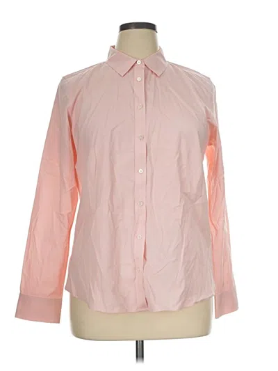 Pre-owned Talbots Long Sleeve Button Down Shirt In Pink