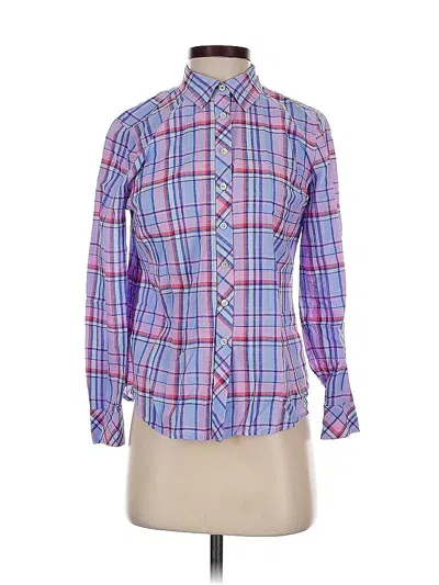 Pre-owned Talbots Long Sleeve Button Down Shirt In Purple