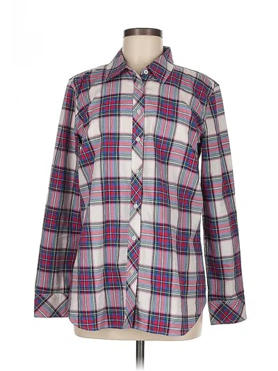 Pre-owned Talbots Long Sleeve Button Down Shirt In Purple