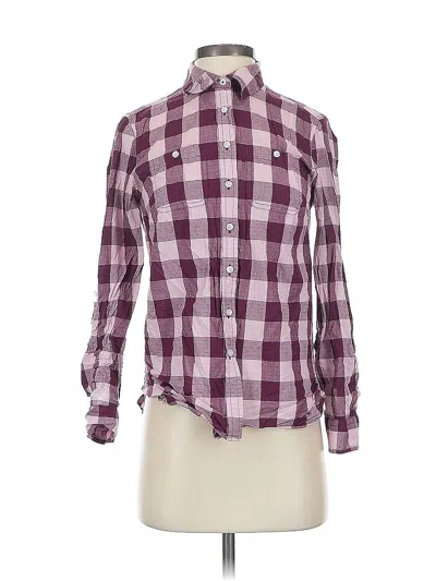 Pre-owned Talbots Long Sleeve Button Down Shirt In Purple