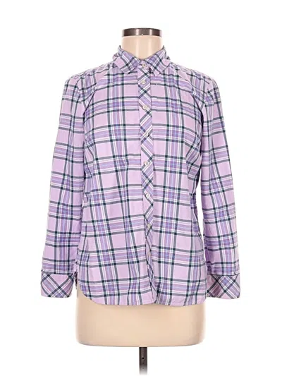 Pre-owned Talbots Long Sleeve Button Down Shirt In Purple