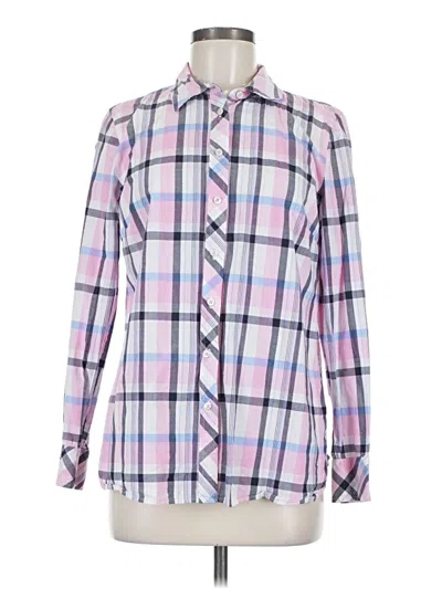 Pre-owned Talbots Long Sleeve Button Down Shirt In Purple