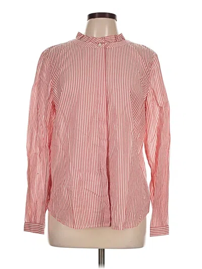 Talbots Long Sleeve Button Down Shirt In Purple