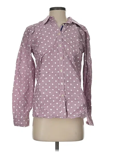 Pre-owned Talbots Long Sleeve Button Down Shirt In Purple