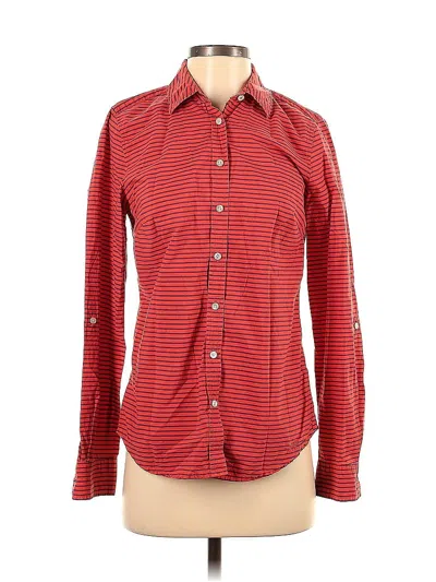 Pre-owned Talbots Long Sleeve Button Down Shirt In Red