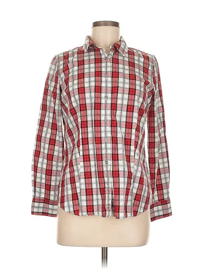 Pre-owned Talbots Long Sleeve Button Down Shirt In Red