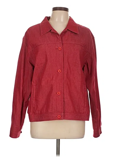 Pre-owned Talbots Long Sleeve Button Down Shirt In Red