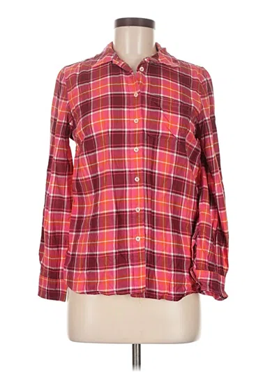Pre-owned Talbots Long Sleeve Button Down Shirt In Red