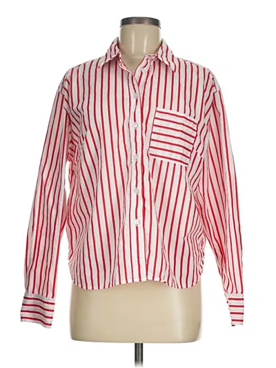 Pre-owned Talbots Long Sleeve Button Down Shirt In Red