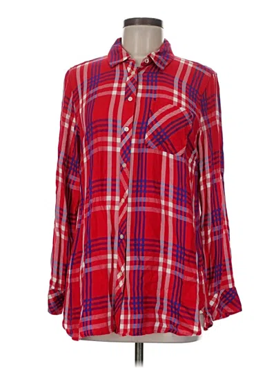 Pre-owned Talbots Long Sleeve Button Down Shirt In Red