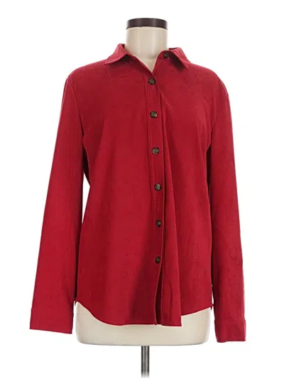 Pre-owned Talbots Long Sleeve Button Down Shirt In Red