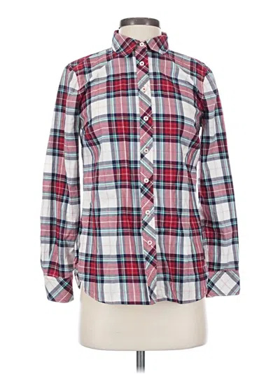 Pre-owned Talbots Long Sleeve Button Down Shirt In Red