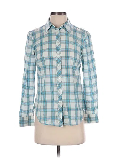 Pre-owned Talbots Long Sleeve Button Down Shirt In Teal