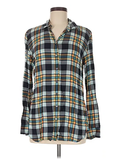 Pre-owned Talbots Long Sleeve Button Down Shirt In Teal