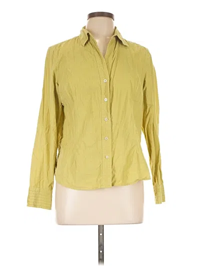 Pre-owned Talbots Long Sleeve Button Down Shirt In Yellow