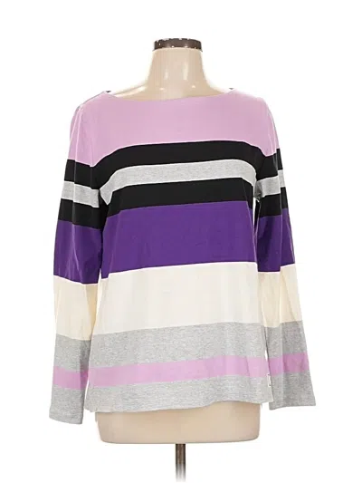 Pre-owned Talbots Long Sleeve T-shirt In Purple