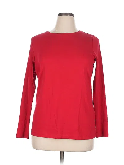 Pre-owned Talbots Long Sleeve T-shirt In Red