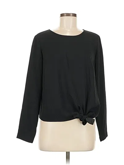 Pre-owned Talbots Long Sleeve Top Black Boatneck Tops