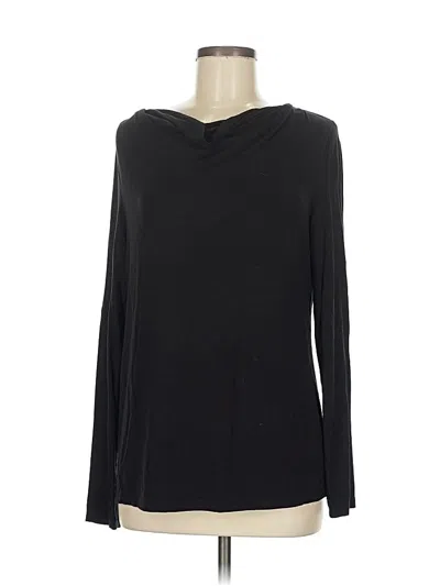 Pre-owned Talbots Long Sleeve Top Black Cowl Neck Tops