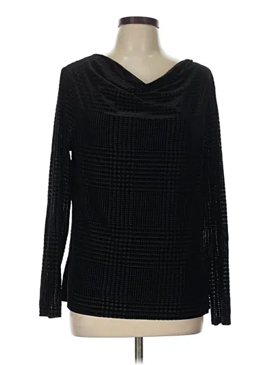 Pre-owned Talbots Long Sleeve Top Black Cowl Neck Tops