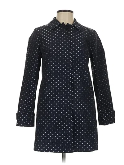 Pre-owned Talbots Long Sleeve Top Black Polka Dots Pattern Mock Neckline Tops