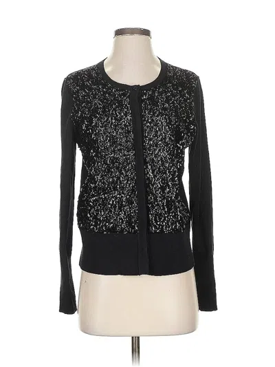 Pre-owned Talbots Long Sleeve Top Black Sweetheart Neckline Tops