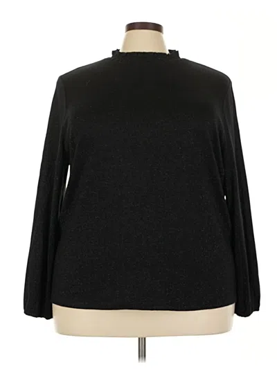 Pre-owned Talbots Long Sleeve Top Black Turtleneck Tops