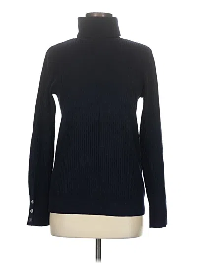 Pre-owned Talbots Long Sleeve Top Black Turtleneck Tops