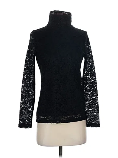 Pre-owned Talbots Long Sleeve Top Black Turtleneck Tops