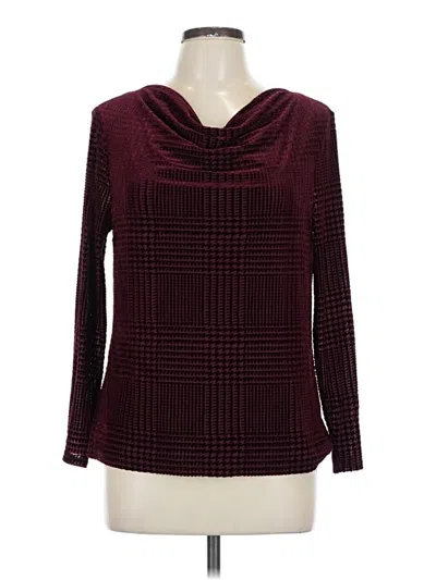 Pre-owned Talbots Long Sleeve Top Burgundy Cowl Neck Tops
