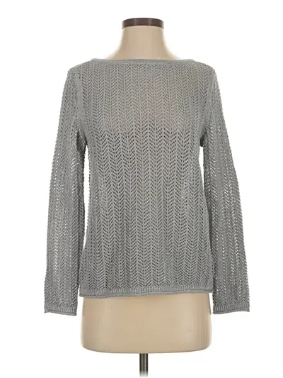 Talbots Long Sleeve Top Gray Boatneck Tops