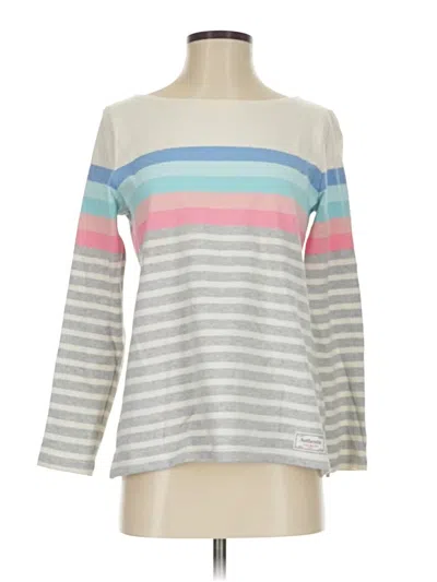 Pre-owned Talbots Long Sleeve Top Gray Boatneck Tops