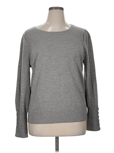 Talbots Long Sleeve Top Gray Boatneck Tops