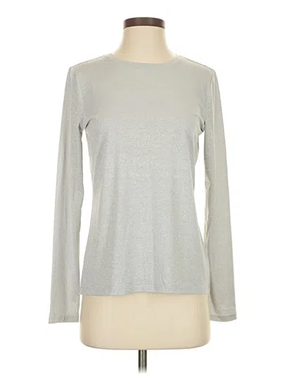 Pre-owned Talbots Long Sleeve Top Gray Crew Neck Tops
