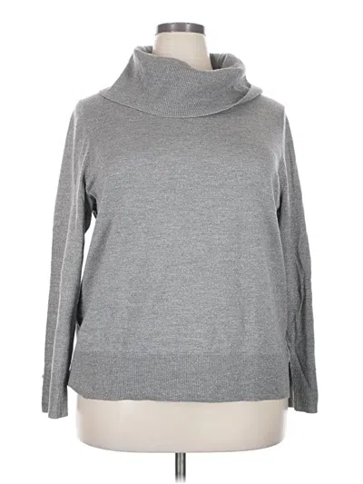 Pre-owned Talbots Long Sleeve Top Gray Turtleneck Tops